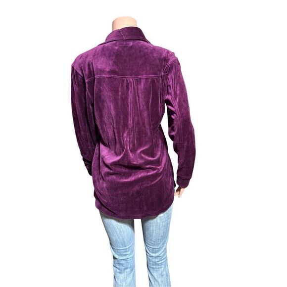 Pulp long sleeve button down velour chest pocket shirt M - Picture 5 of 6